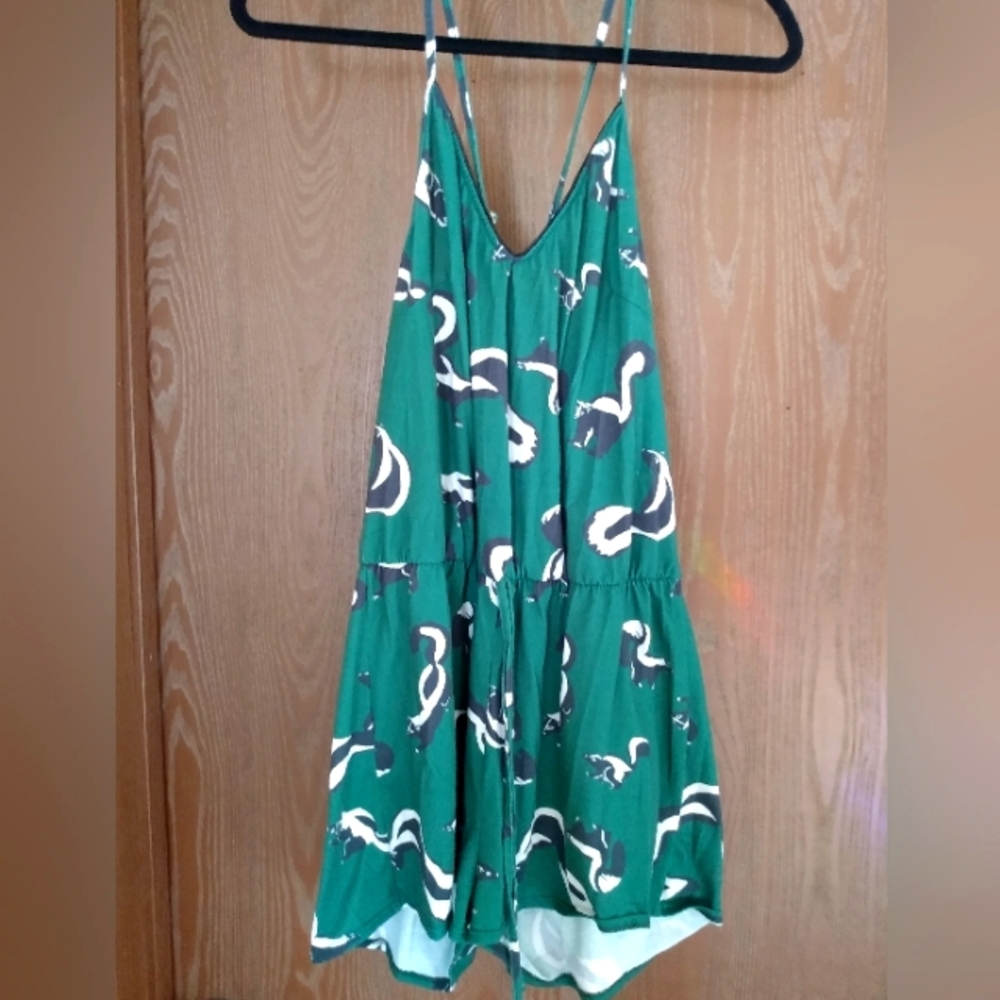 Green Soft, lounge wear Romper - Large